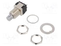 Switch  push-button  Pos  2  DPDT  6A/125VAC  6A/6VDC  ON-(ON)  MPG