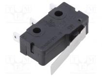 Microswitch SNAP ACTION  with lever  SPDT  5A/250VAC  ON-(ON)