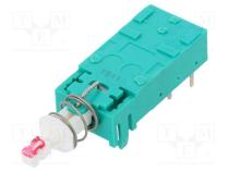 Переключатель  кнопочный  Пол  2  DPST  6A/250ВAC  0,5A/24ВDC  1TОм