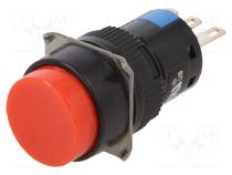 Switch  push-button  Pos  2  5A/250VAC  ON-ON  IP65  green  18x18mm