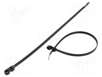 Cable tie  with fixing lugs  L  389mm  W  7.6mm  polyamide  534N