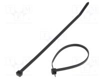 Cable tie  L  142mm  W  3.6mm  polyamide  178N  black  Ømax  35mm