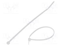 Cable tie  L  142mm  W  2.5mm  polyamide  80N  natural  Ømax  32mm