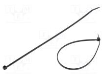 Cable tie  L  203mm  W  2.5mm  polyamide  80N  black  Ømax  51mm