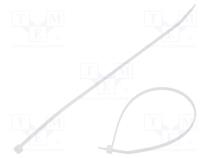 Cable tie  L  203mm  W  2.5mm  polyamide  80N  natural  Ømax  51mm