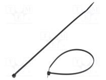Cable tie  L  203mm  W  2.5mm  polyamide  80N  black  Ømax  51mm