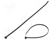 Cable tie  L  292mm  W  4.8mm  polyamide  222N  black  Ømax  76mm