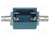 Корпус  синий  500В  BNC x2,