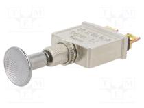 Switch  push-pull  Pos  2  75A/28VDC  chrome  Illumin  none  PP