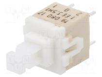 Switch  keypad  Pos  2  DPST  0.1A/32VDC  white  none  THT  3.5N  PVA
