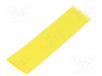 Heat shrink sleeve  glueless,flexible  2  1  19mm  L  10m  yellow