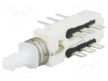 Переключатель  кнопочный  Пол  2  DPDT  0,5A/125ВAC  0,5A/30ВDC