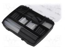Set of heat shrink sleeves  glued  3  1  black,transparent