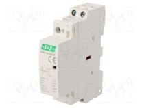 Contactor  2-pole installation  25A  24VDC  NO x2  IP20  -25÷50°C