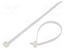 Cable tie  L  225mm  W  7.6mm  polyamide  535N  natural  Ømax  55mm