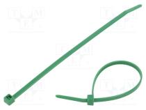 Cable tie  L  150mm  W  3.5mm  polyamide  135N  green  Ømax  35mm