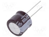 Capacitor  electrolytic  low ESR  THT  1000uF  25VDC  Ø18x15mm