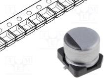 Capacitor  electrolytic  SMD  10uF  100VDC  Ø8x10mm  ±20%  2000h