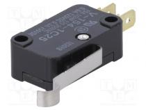 Microswitch SNAP ACTION  with lever with roller simulation
