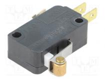 Microswitch SNAP ACTION  with roller  SPDT  15A/250VAC  Pos  2