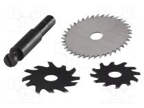 Universal set of cutters  for drills  tool steel