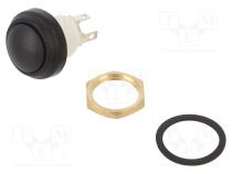 Switch  push-button  Pos  2  SPDT  5A/250VAC  5A/28VDC  ON-(ON)