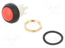 Switch  push-button  Pos  2  SPDT  5A/250VAC  5A/28VDC  ON-(ON)