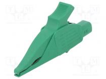 Crocodile clip  32A  1kVDC  green  Grip capac  max.30mm