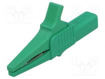 Crocodile clip  32A  1kVDC  green  Grip capac  max.20mm