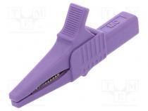 Crocodile clip  32A  1kVDC  violet  Grip capac  max.20mm