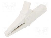 Crocodile clip  32A  1kVDC  white  Grip capac  max.20mm