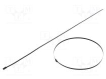 Cable tie  L  520mm  W  4.6mm  stainless steel  440N