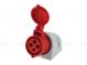 Třífázová socket CEE socket 4P/32A/400V IP44 nástěnná