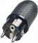 Rubber fork P76 black IP44