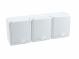 Three-socket white IP44 surface-mounted D.3114BGGG/1 white flaps