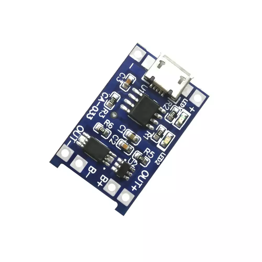 CREATALL CA-033M Nabíječka Li-ion článku TP4056 s ochranou, microUSB 
