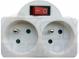 Zásuvková rozbočka P97 - 2x 10A white vypínač