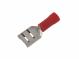 Faston socket 6.3 x 0.8 mm for cable 0.5 - 1.5 mm2, red