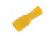 Faston socket 6.3 x 0.8 mm for cable 4 - 6 mm2, yellow, full insulation