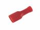 Faston socket 4.8 x 0.5 mm for cable 0.5 - 1 mm2, red, full insulation