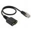 RJ9 Male connector to 2x 3.5 mm Female Audio jack