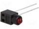 LED  в корпусе  красный  3мм  -25÷85°C  IP40  Корпус  черный