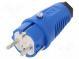 Connector  AC supply  male  plug  2P+PE  250VAC  16A  for cable