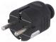 Connector  AC supply  male  plug  2P+PE  230VAC  16A  black  PIN  3