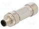 Plug  M12  PIN  4  male  D code-Ethernet  for cable  spring clamp
