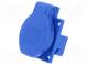 Connector  AC supply  socket  2P+PE  250VAC  16A  blue  PIN  3