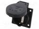 Connector  AC supply  socket  2P+PE  250VAC  16A  black  PIN  3