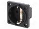 Connector  AC supply  socket  2P+PE  250VAC  16A  black  PIN  3