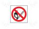 Fire protection sign  Mat  PS  W  150mm  H  150mm  PN-92/N-01256/01