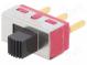 Переключатель  движковый  Пол  2  DPDT  6A/120ВAC  6A/28ВDC  ON-ON